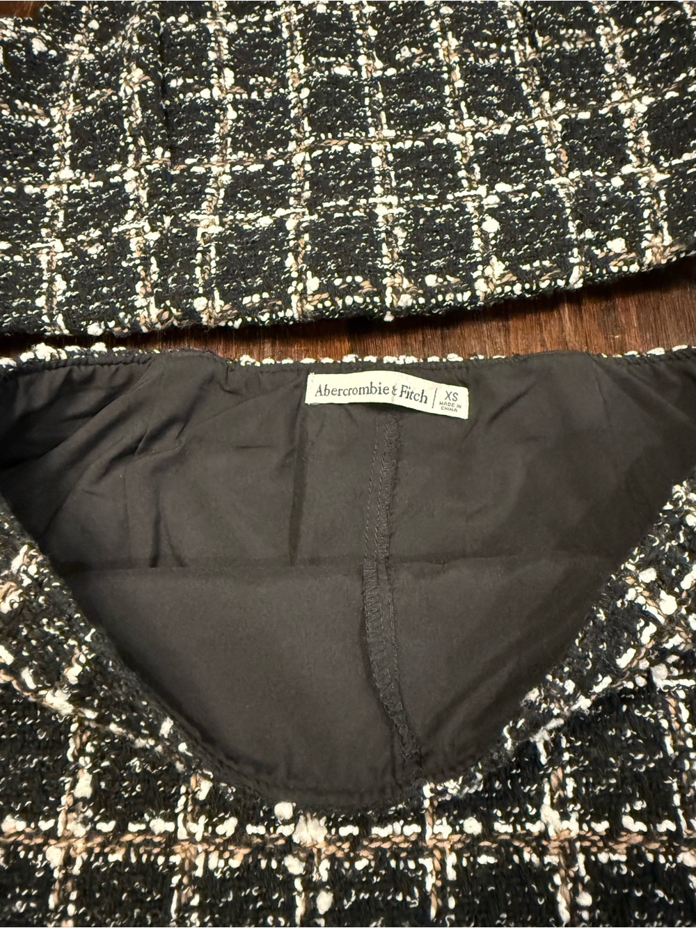 Abercrombie & Fitch Two Piece Tweed Set Women’s XS Skirt & XXS Top Clueless Vibe - Picture 6 of 11
